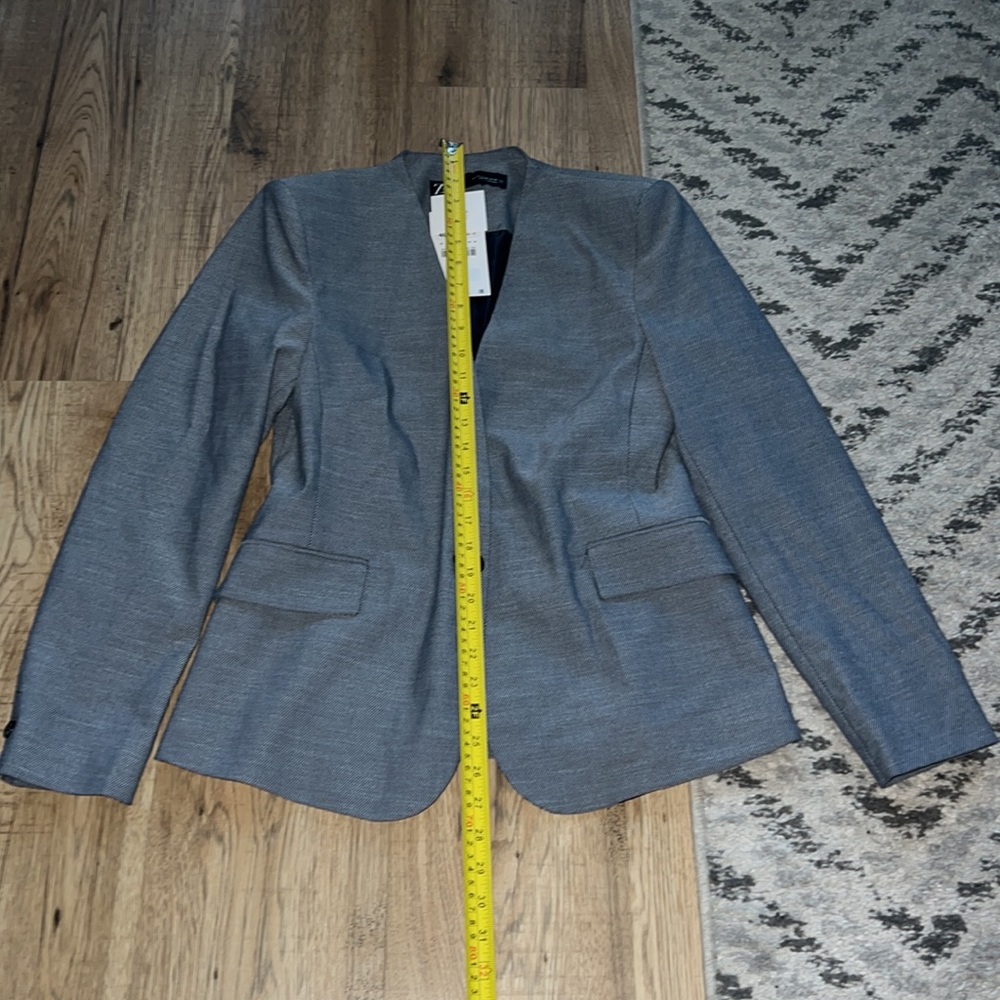 NEW! Zara SUIT SET Heathered Tailored Blazer and Cigarette Pants - Picture 10 of 16